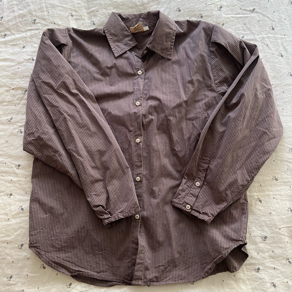Deiji Studios Long Sleeve Purple Stripe Extra Small